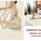 Ultra Soft Area Rug, Non Slip, Stain Resistant, Washable Area Rugs for Living Room, Bedroom, Contemporary Cozy Woven Delight(Beige)