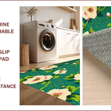 Ultra Soft Area Rug, Non Slip, Stain Resistant, Washable Area Rugs for Living Room, Bedroom, Boho Bird Floral(Green)