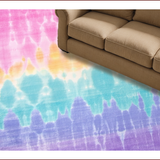 Ultra Soft Area Rug, Non Slip, Stain Resistant, Washable Area Rugs for Living Room, Bedroom, Playful Pastel Cloud Motif(Pink)