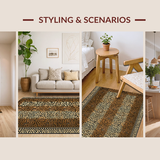 Ultra Soft Area Rug, Non Slip, Stain Resistant, Washable Area Rugs for Living Room, Bedroom, Stylish Minimalist Leopard Concept(Brown)