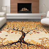 Ultra Soft Area Rug, Non Slip, Stain Resistant, Washable Area Rugs for Living Room, Bedroom, Rustic Warm Color Palette(Gold)