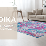 Vibrant Fuchsia Geometric Artistry(Blue)