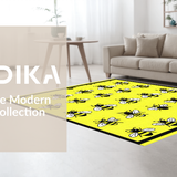 Ultra Soft Area Rug, Non Slip, Stain Resistant, Washable Area Rugs for Living Room, Bedroom, Lively Transitional Honey Pattern(Yellow)