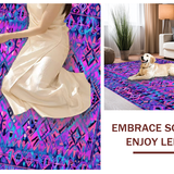 Ultra Soft Area Rug, Non Slip, Stain Resistant, Washable Area Rugs for Living Room, Bedroom, Dynamic Hand-Braided Color Splash(Purple)