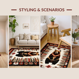 Ultra Soft Area Rug, Non Slip, Stain Resistant, Washable Area Rugs for Living Room, Bedroom, Natural Outdoor Scene Elements(Brown)
