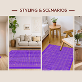 Ultra Soft Area Rug, Non Slip, Stain Resistant, Washable Area Rugs for Living Room, Bedroom, Fresh Minimalist Purple Art Piece(Purple)