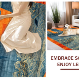 Ultra Soft Area Rug, Non Slip, Stain Resistant, Washable Area Rugs for Living Room, Bedroom, Lively Colorful Animal Design(Orange)