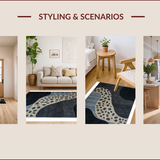 Ultra Soft Area Rug, Non Slip, Stain Resistant, Washable Area Rugs for Living Room, Bedroom, Chic Contemporary Leopard Aesthetic(Blue)