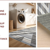 Ultra Soft Area Rug, Non Slip, Stain Resistant, Washable Area Rugs for Living Room, Bedroom, Elegant Abstract Grey Aesthetic(Gray)