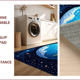 Ultra Soft Area Rug, Non Slip, Stain Resistant, Washable Area Rugs for Living Room, Bedroom, Non-Slip Geographic Carpet for Living Room(Blue)