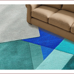 Ultra Soft Area Rug, Non Slip, Stain Resistant, Washable Area Rugs for Living Room, Bedroom, Modern Abstract Stain Resistant Living Room(Blue) - ODIKA