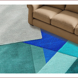 Ultra Soft Area Rug, Non Slip, Stain Resistant, Washable Area Rugs for Living Room, Bedroom, Modern Abstract Stain Resistant Living Room(Blue) - ODIKA