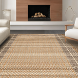 Artistic Abstract Waffle Motif(Beige)