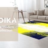 Ultra Soft Area Rug, Non Slip, Stain Resistant, Washable Area Rugs for Living Room, Bedroom, Vibrant Sunburst Patterned Mat(Yellow)