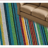 Ultra Soft Area Rug, Non Slip, Stain Resistant, Washable Area Rugs for Living Room, Bedroom, Rustic Autumn Half Circle Entryway Jute Rug(Blue)