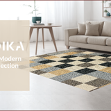 Ultra Soft Area Rug, Non Slip, Stain Resistant, Washable Area Rugs for Living Room, Bedroom, Soft Faux Wool Area Rug for Minimalist Bedroom(Beige)