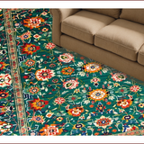 Ultra Soft Area Rug, Non Slip, Stain Resistant, Washable Area Rugs for Living Room, Bedroom, Rustic Green Botanical Inspiration(Green)