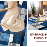 Stylish Abstract Blue Tiled(Blue)