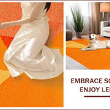 Ultra Soft Area Rug, Non Slip, Stain Resistant, Washable Area Rugs for Living Room, Bedroom, Fringed Vibrant Area Rug for Home Office(Orange)
