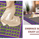 Ultra Soft Area Rug, Non Slip, Stain Resistant, Washable Area Rugs for Living Room, Bedroom, Cheerful Ogee Decorative Elements(Purple)