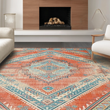 Elegant Sky and Terracotta Harmony(Red)