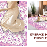 Ultra Soft Area Rug, Non Slip, Stain Resistant, Washable Area Rugs for Living Room, Bedroom, Enchanting Princess-Themed Artwork(White)