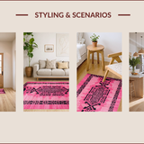 Ultra Soft Area Rug, Non Slip, Stain Resistant, Washable Area Rugs for Living Room, Bedroom, Vibrant Pink Animal Print Aesthetic(Pink)