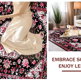 Elegant Distressed Patterned Motif(Black)