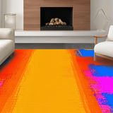 Ultra Soft Area Rug, Non Slip, Stain Resistant, Washable Area Rugs for Living Room, Bedroom, Elegant Soft Gradient Fusion(Orange)
