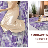 Ultra Soft Area Rug, Non Slip, Stain Resistant, Washable Area Rugs for Living Room, Bedroom, Dynamic Abstract Expressionist Theme(Purple)