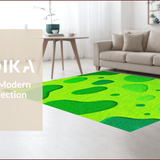Ultra Soft Area Rug, Non Slip, Stain Resistant, Washable Area Rugs for Living Room, Bedroom, Irregular Shaped Cartoon Bedroom Carpet for Kids(Green)