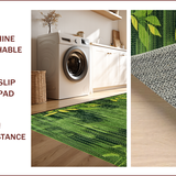 Ultra Soft Area Rug, Non Slip, Stain Resistant, Washable Area Rugs for Living Room, Bedroom, Cottagecore Leafy Nature Motif(Green)
