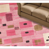 Ultra Soft Area Rug, Non Slip, Stain Resistant, Washable Area Rugs for Living Room, Bedroom, Vibrant Playful Leopard Motif(Pink)