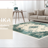 Ultra Soft Area Rug, Non Slip, Stain Resistant, Washable Area Rugs for Living Room, Bedroom, Vintage Neutral Bedroom Area Rug Non-Shedding(Ivory)