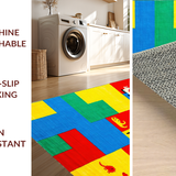 Ultra Soft Area Rug, Non Slip, Stain Resistant, Washable Area Rugs for Living Room, Bedroom, Vibrant Animal Alphabet Aesthetic(Red)