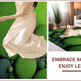 Ultra Soft Area Rug, Non Slip, Stain Resistant, Washable Area Rugs for Living Room, Bedroom, Ultra-Soft Plush Living Room Earth Rug(Green)