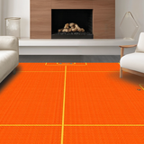 Ultra Soft Area Rug, Non Slip, Stain Resistant, Washable Area Rugs for Living Room, Bedroom, Dynamic Colorful Controller Motif(Orange)