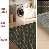 Ultra Soft Area Rug, Non Slip, Stain Resistant, Washable Area Rugs for Living Room, Bedroom, Sophisticated Tiled Gold Shapes(Gold)