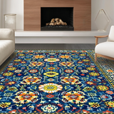 Vivid Ethnic Geometric Design(Blue)
