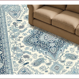 Ultra Soft Area Rug, Non Slip, Stain Resistant, Washable Area Rugs for Living Room, Bedroom, Chic Glam Paisley Aesthetic(Ivory)