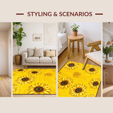 Ultra Soft Area Rug, Non Slip, Stain Resistant, Washable Area Rugs for Living Room, Bedroom, Handcrafted Cheerful Sunlit Aesthetic(Yellow)