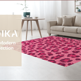 Ultra Soft Area Rug, Non Slip, Stain Resistant, Washable Area Rugs for Living Room, Bedroom, Modern Cheetah Nursery Soft Area Carpet(Pink)