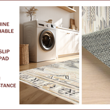 Ultra Soft Area Rug, Non Slip, Stain Resistant, Washable Area Rugs for Living Room, Bedroom, Chic Neutral Toned Geometric Arrangement(Beige)