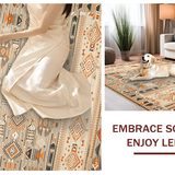 Contemporary Earth Tones Geometric Design(Beige)