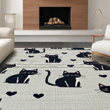 Ultra Soft Area Rug, Non Slip, Stain Resistant, Washable Area Rugs for Living Room, Bedroom, Vibrant Cartoonish Animal Accent(Gray)
