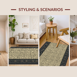 Ultra Soft Area Rug, Non Slip, Stain Resistant, Washable Area Rugs for Living Room, Bedroom, Chic Cheetah Print Fusion(Beige)