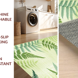Ultra Soft Area Rug, Non Slip, Stain Resistant, Washable Area Rugs for Living Room, Bedroom, Serene Eco-Friendly Floral Vibe(Green)