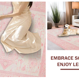 Striking Abstract Pink Color Blocks(Pink)