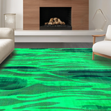 Ultra Soft Area Rug, Non Slip, Stain Resistant, Washable Area Rugs for Living Room, Bedroom, Trippy Shaggy Green Aesthetic(Green)