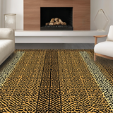 Ultra Soft Area Rug, Non Slip, Stain Resistant, Washable Area Rugs for Living Room, Bedroom, Modern Chic Faux Fur Motif(Gold)